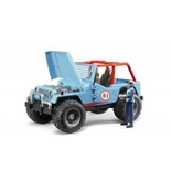 Bruder Bruder 2541 - Jeep Cross Country Blauw met rally-rijder