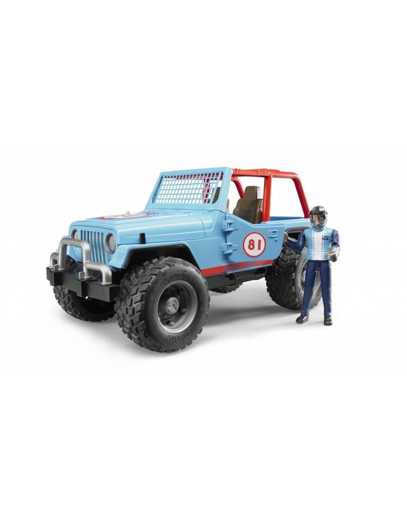 Bruder Bruder 2541 - Jeep Cross Country Blauw met rally-rijder