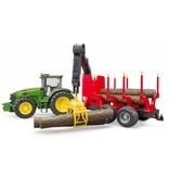 Bruder Bruder 3054 - John Deere 7930 met bomentrailer en 4 boomstammen