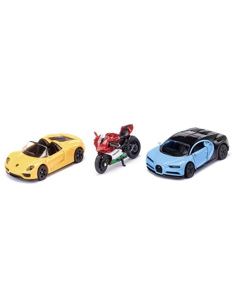 Siku Siku 6313 - Geschenkset Sportwagens en motor 1:87