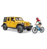 Bruder Bruder 2543 - Jeep Wrangler Rubicon Unlimited met mountainbike en speelfiguur