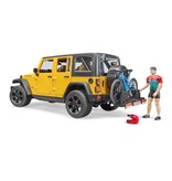 Bruder Bruder 2543 - Jeep Wrangler Rubicon Unlimited met mountainbike en speelfiguur