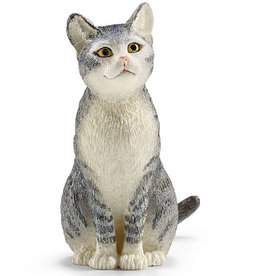 Schleich Schleich CAT 13771 - grijze kat, zittend