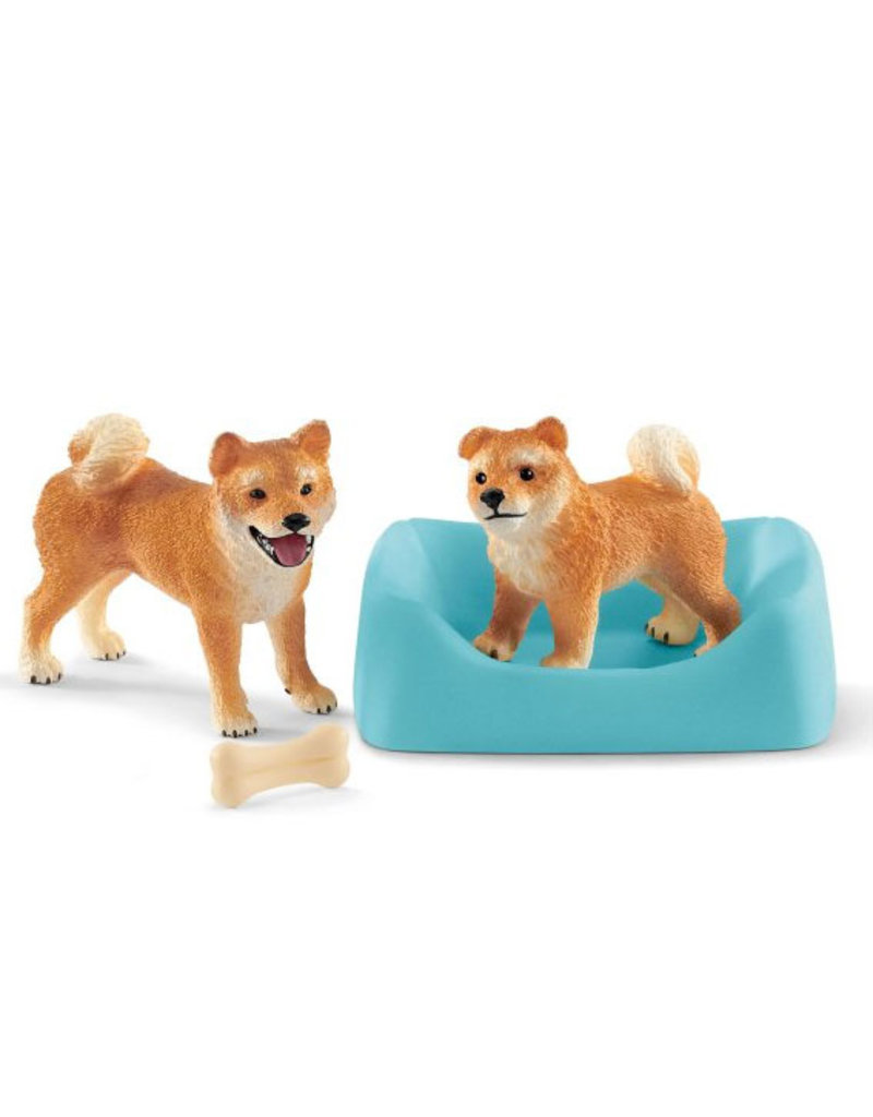 Schleich Schleich Farm 42479 - Shiba Inu moeder en pup