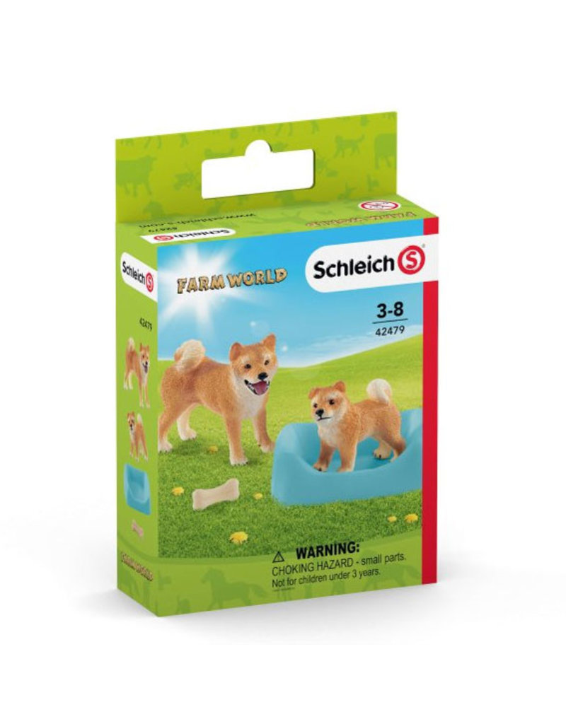 Schleich Schleich Farm 42479 - Shiba Inu moeder en pup