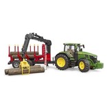 Bruder Bruder 3154 - John Deere 7R 350 met bomentrailer en 4 boomstammen