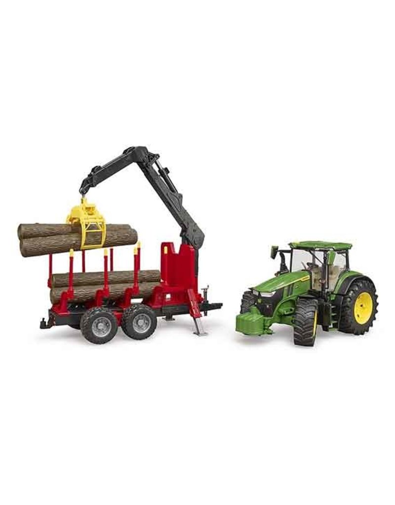 Bruder Bruder 3154 - John Deere 7R 350 met bomentrailer en 4 boomstammen