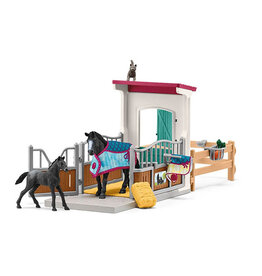 Schleich Schleich Horses 42611 - Paardenbox met merrie en veulen