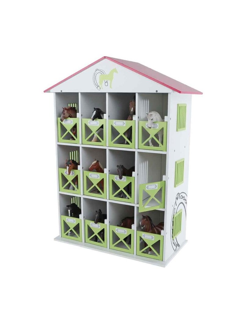 Kids Globe Kids Globe 610308 - Paardenhotel met 12 boxen 1:24