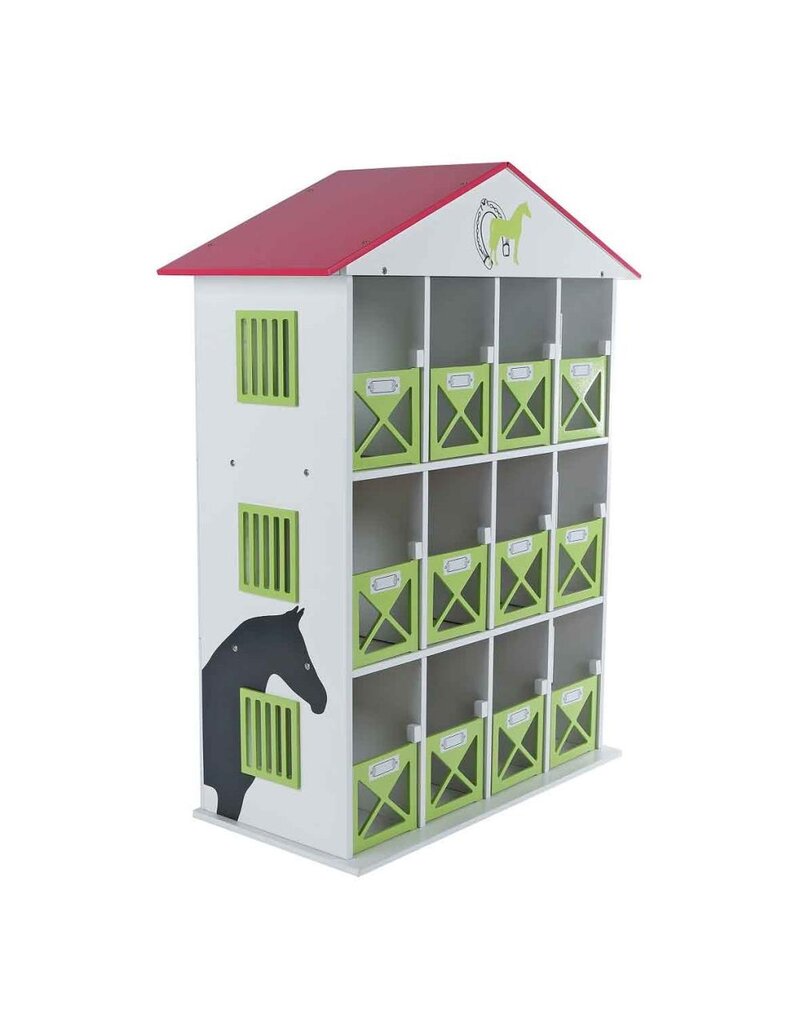 Kids Globe Kids Globe 610308 - Paardenhotel met 12 boxen 1:24