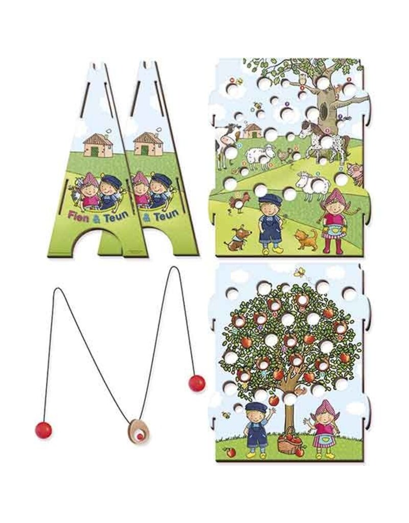 Tractor Ted Fien en Teun 80170 - Knopjes puzzel dieren