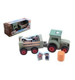 Tractor Ted Fien en Teun 80173 - Houten tractor met accessoires