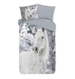 Dekbed Good Morning Paard in de sneeuw (flanel)