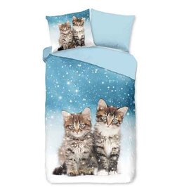 Dekbed Good Morning Katten in de sneeuw (flanel)