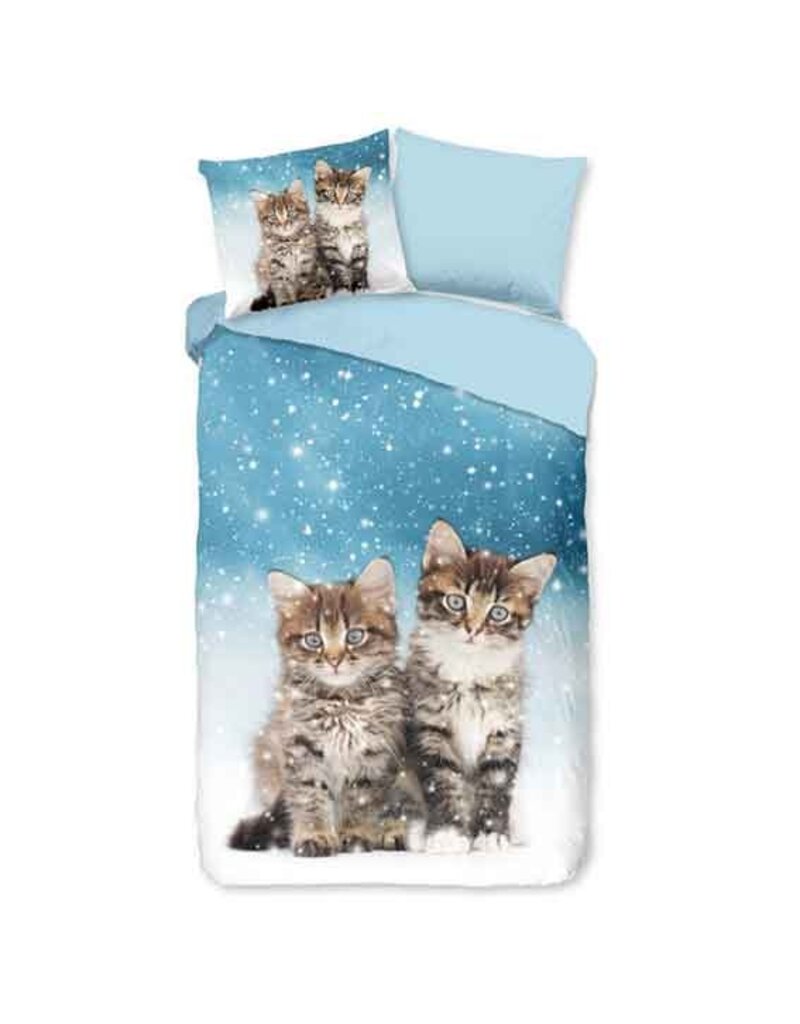 Dekbed Good Morning Katten in de sneeuw (flanel)