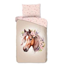 Dekbed Good Morning Paard met bloemen