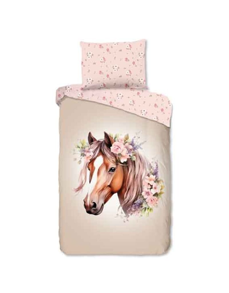 Dekbed Good Morning Paard met bloemen