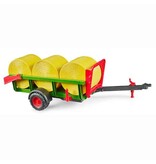 Bruder Bruder 2204 - Zelfladende balentrailer met 3 ronde hooibalen 1:16