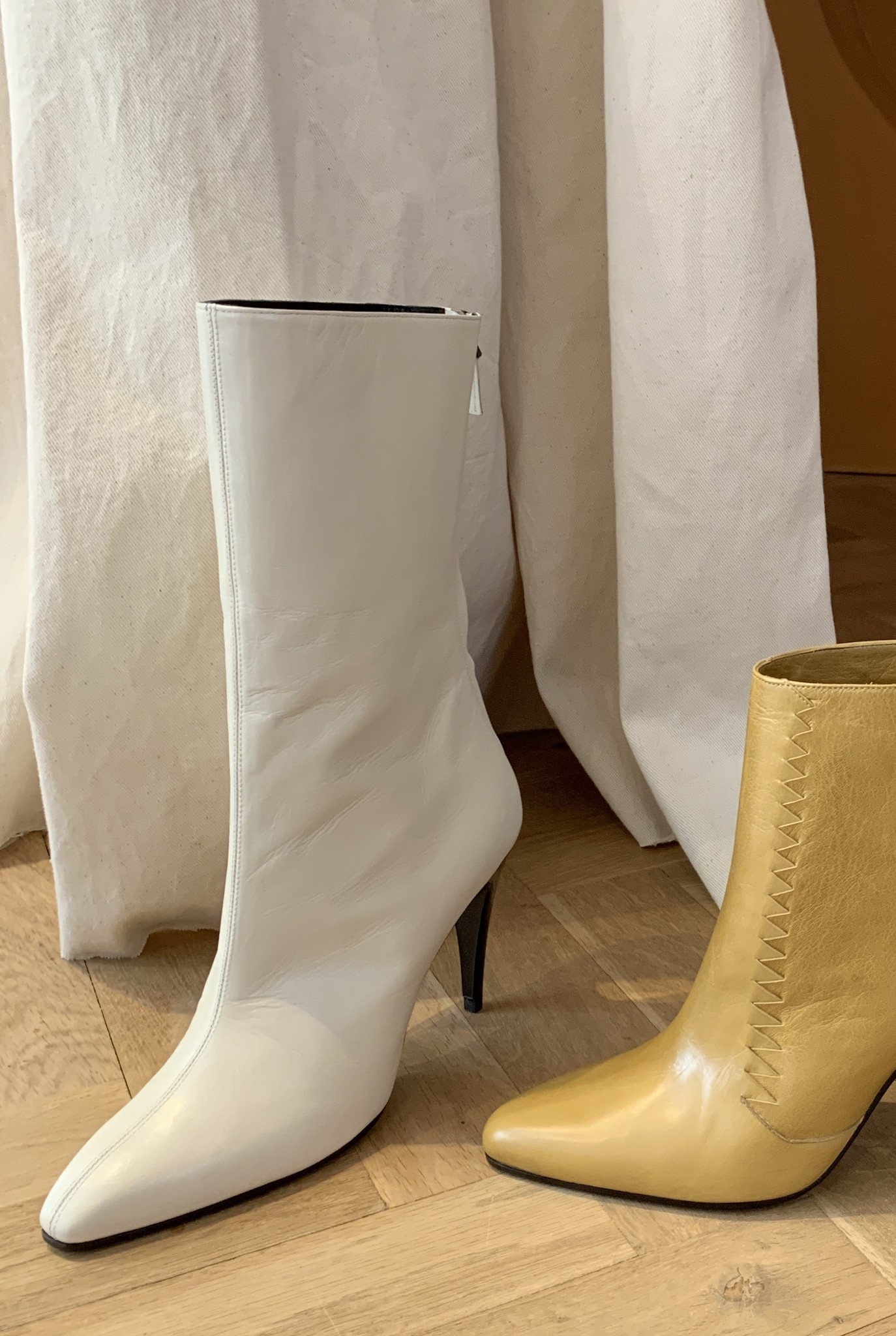 cream coloured boots
