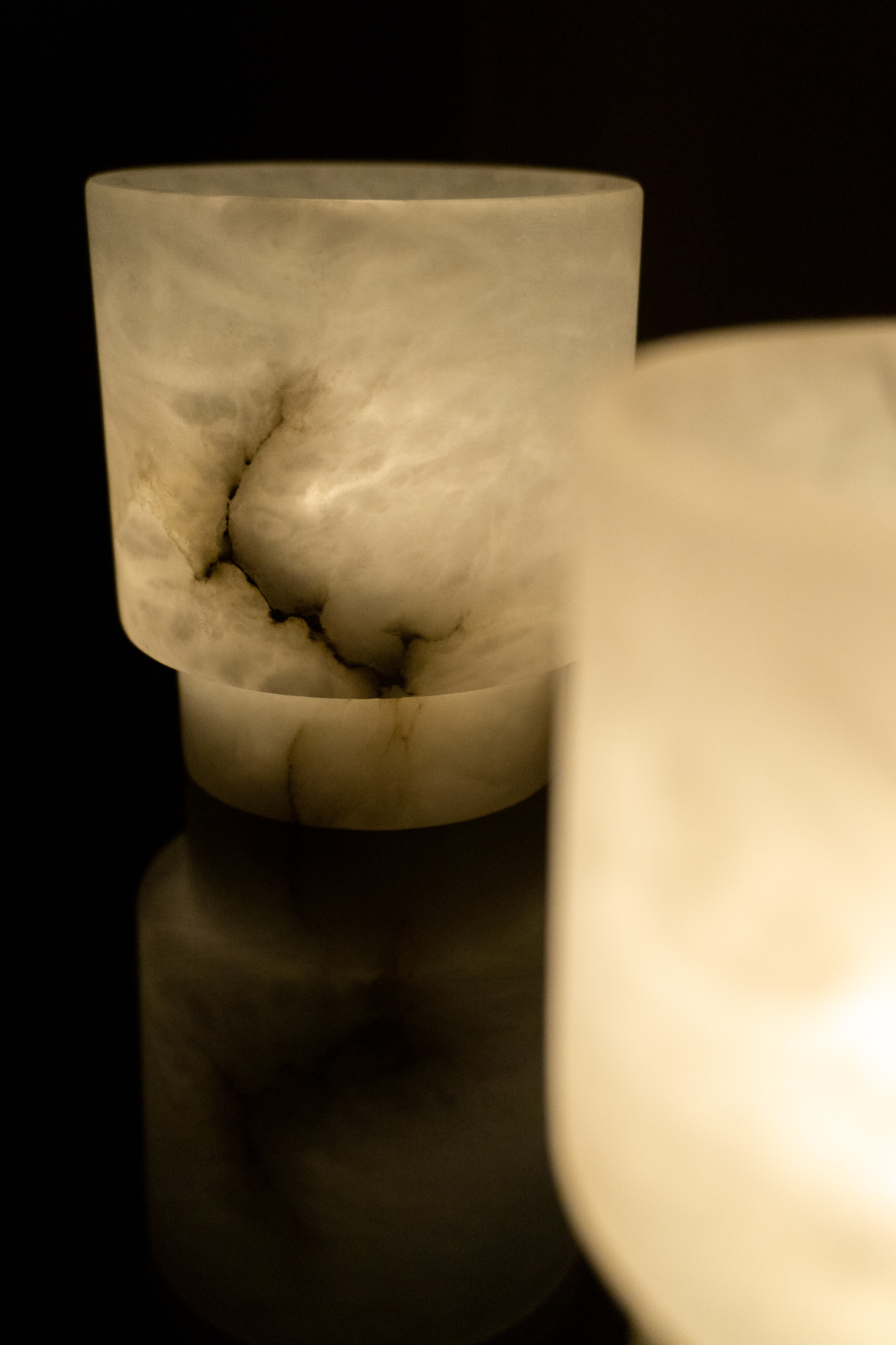 Alabaster Tlight holder S white