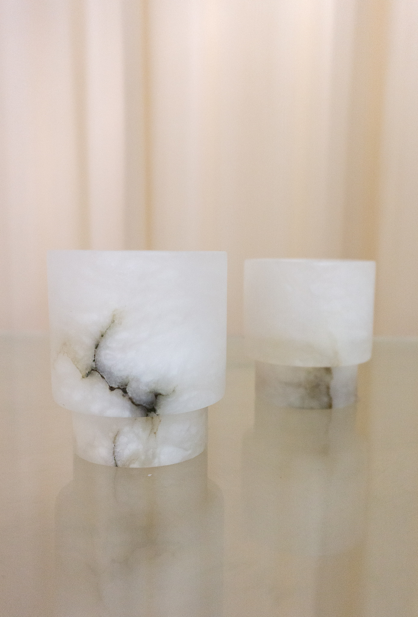 Alabaster Tlight holder S white