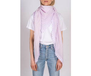 小物 Y's PINK x FALIERO SARTI STOLE gray Faliero Sarti Karina scarf lilac embroidery - Objet Trouvé