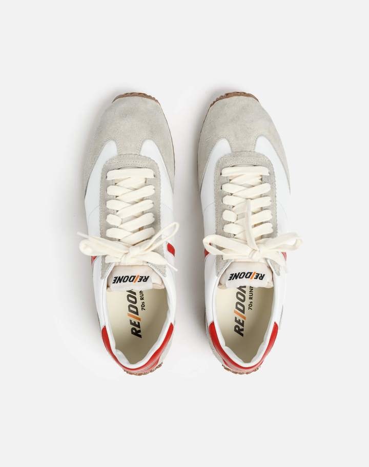 70s Runner Shoe White W Red
