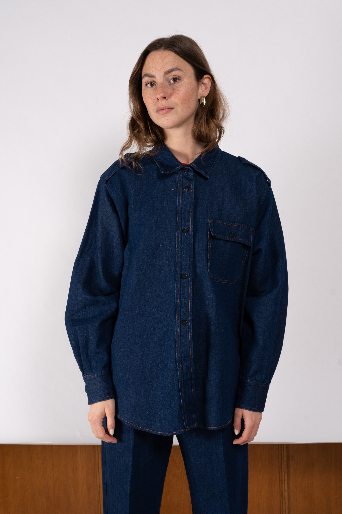 Forte Forte Cotton Linen Denim overshirt Indigo - Objet Trouvé