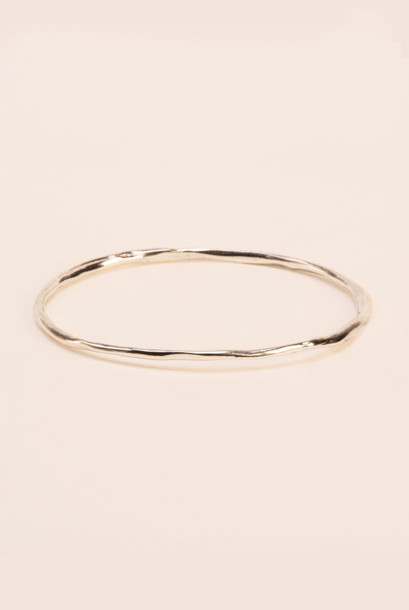 Organic bangle bracelet in silver