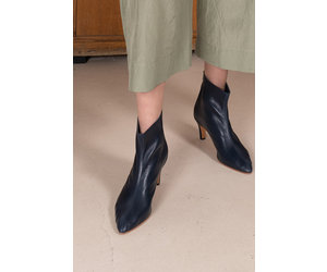 Martiniano Party boot kid leather navy Objet Trouvé