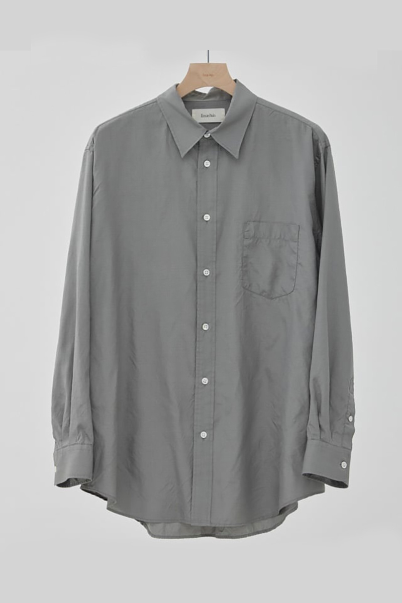 Ernie Palo Silk Standard Shirt Grey