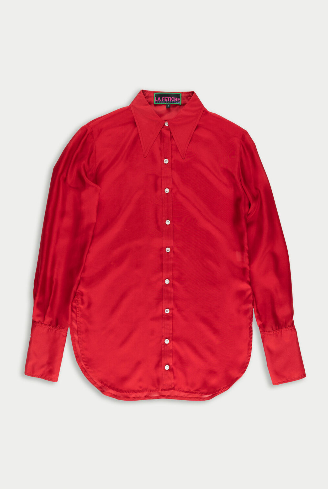 Tasha Silk Shirt Red