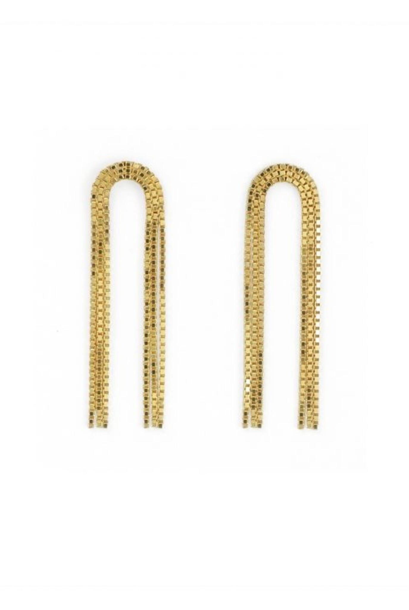 Arcade short earrings goldplated silver