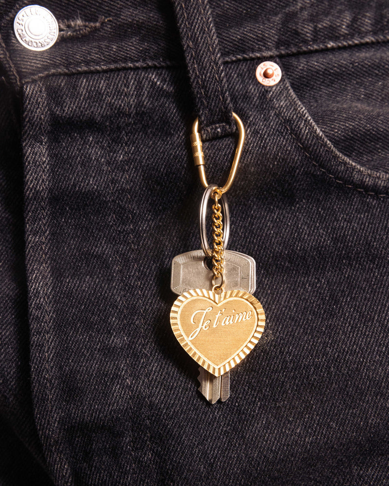 Keychain with YES/NO heart Gold