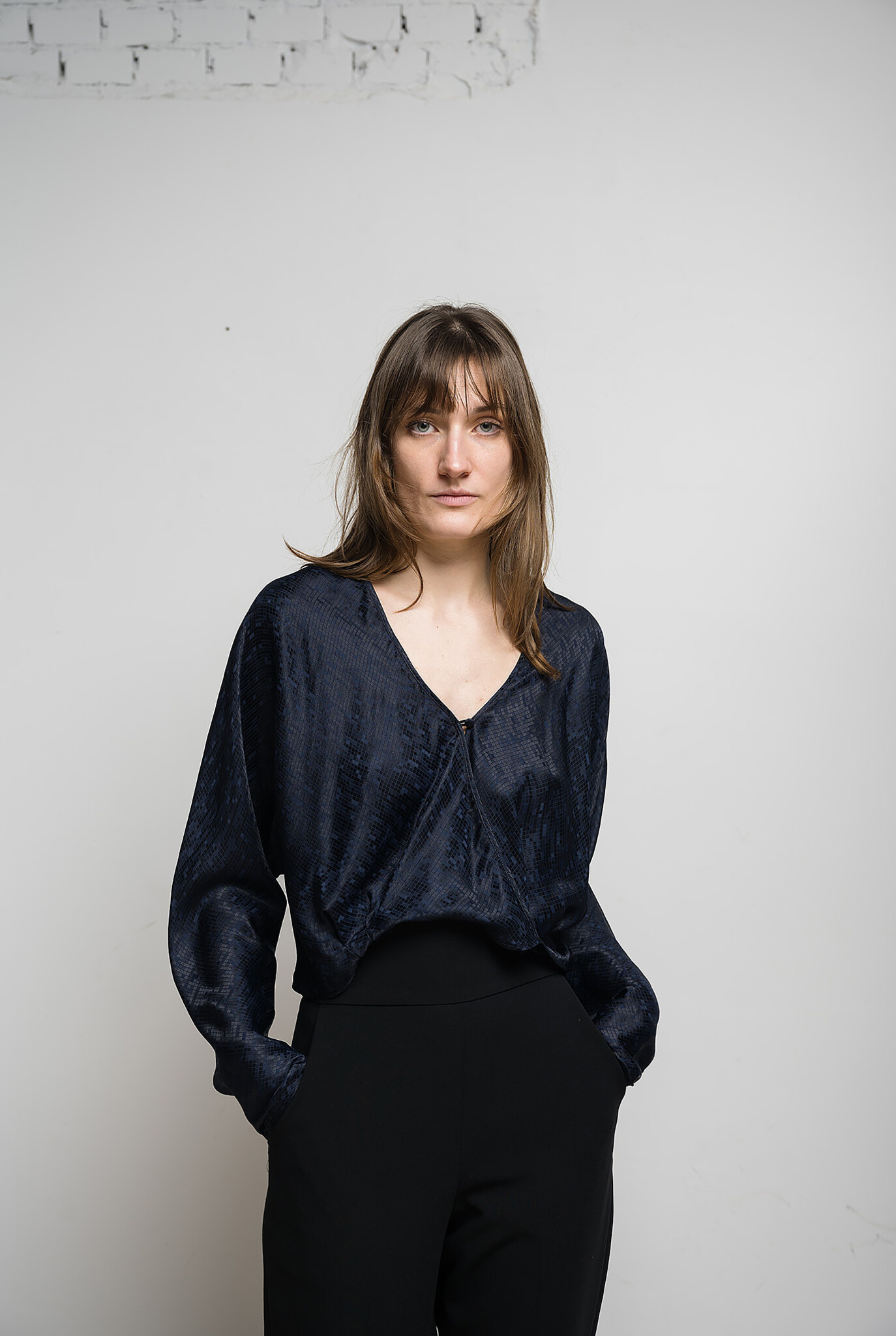 Jacquard kimono shirt Nuit