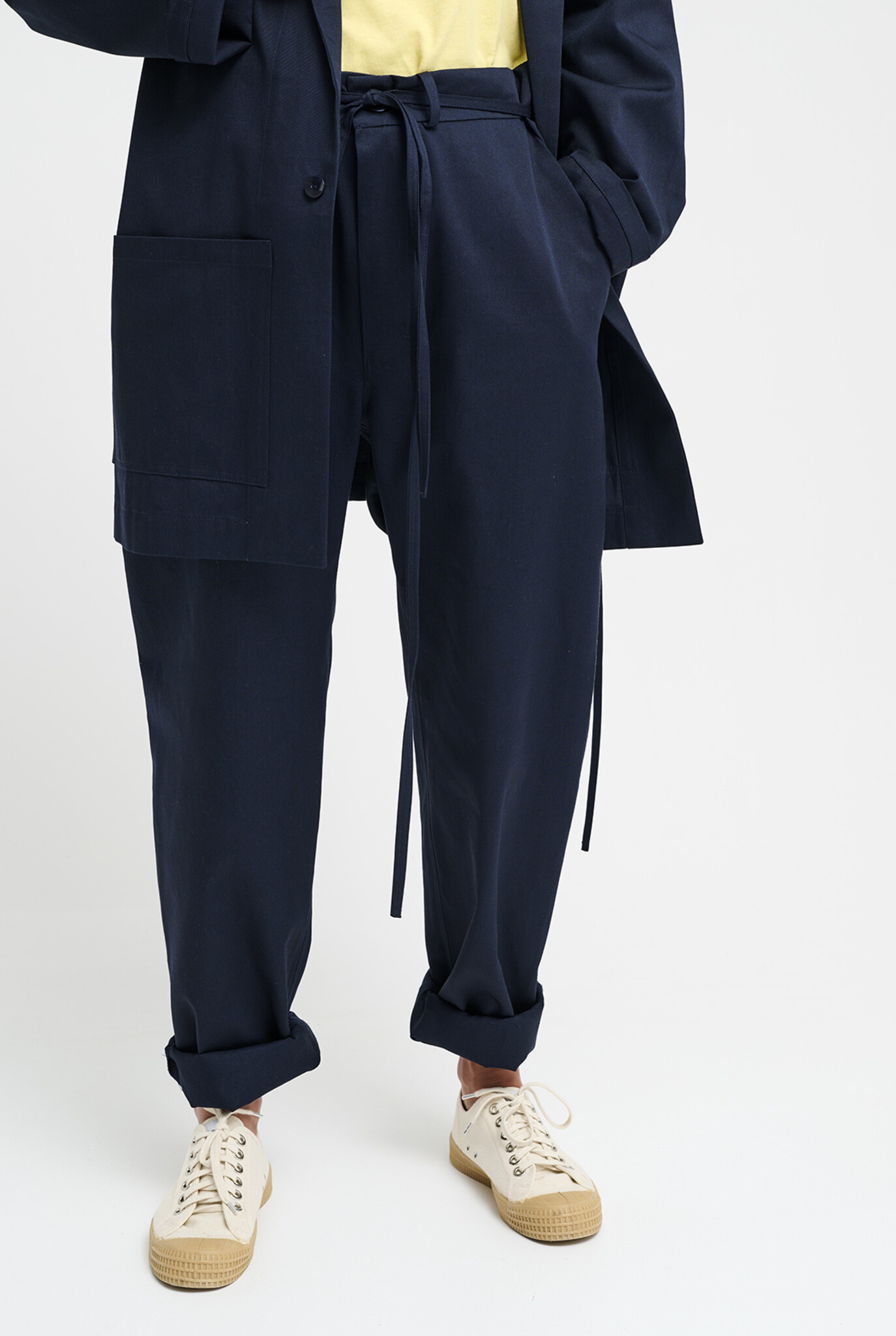 Blue trousers Navy Cotton