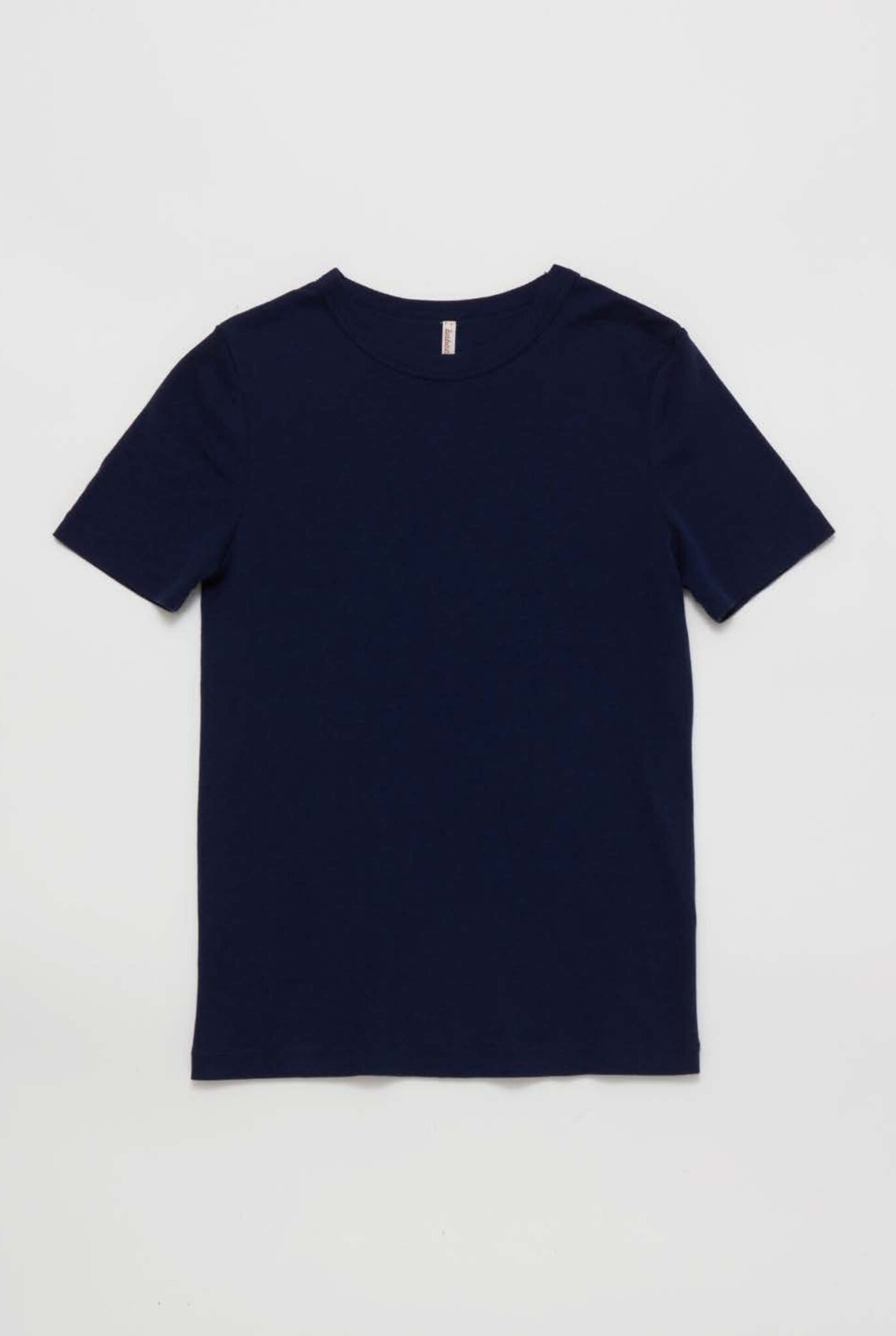 Cotton Silk Basic T-shirt Navy