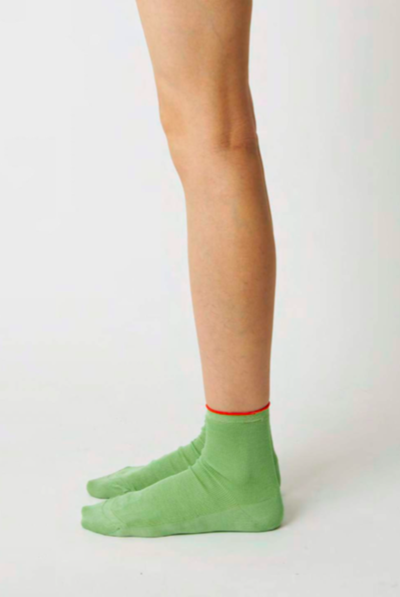 Fine Ribbed Basic Socks Kiwi Green