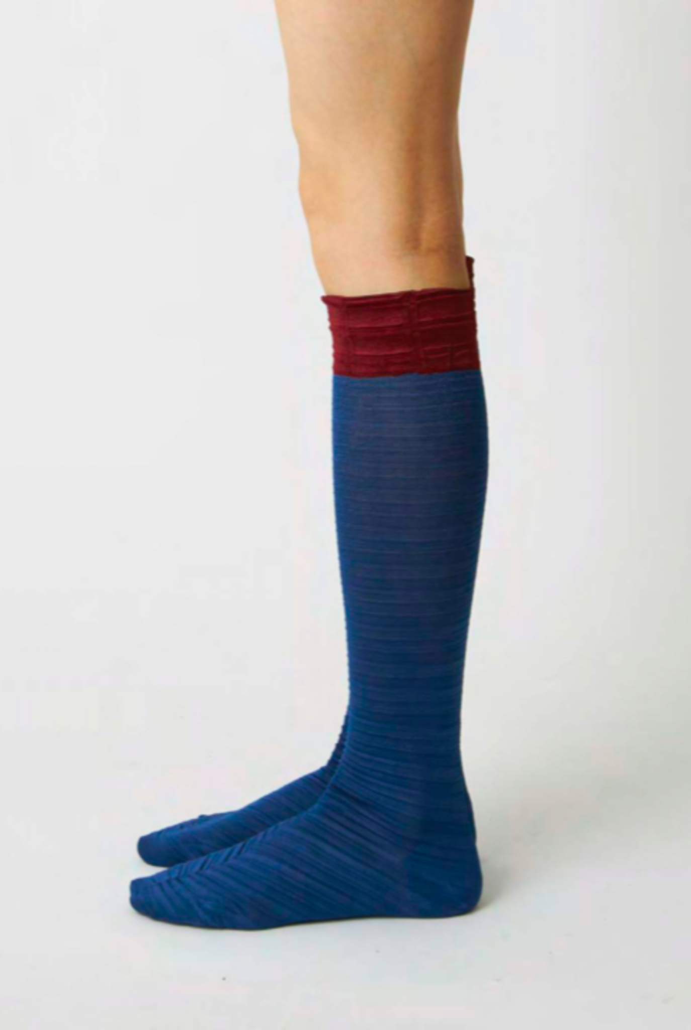 Crushed Long socks Navy