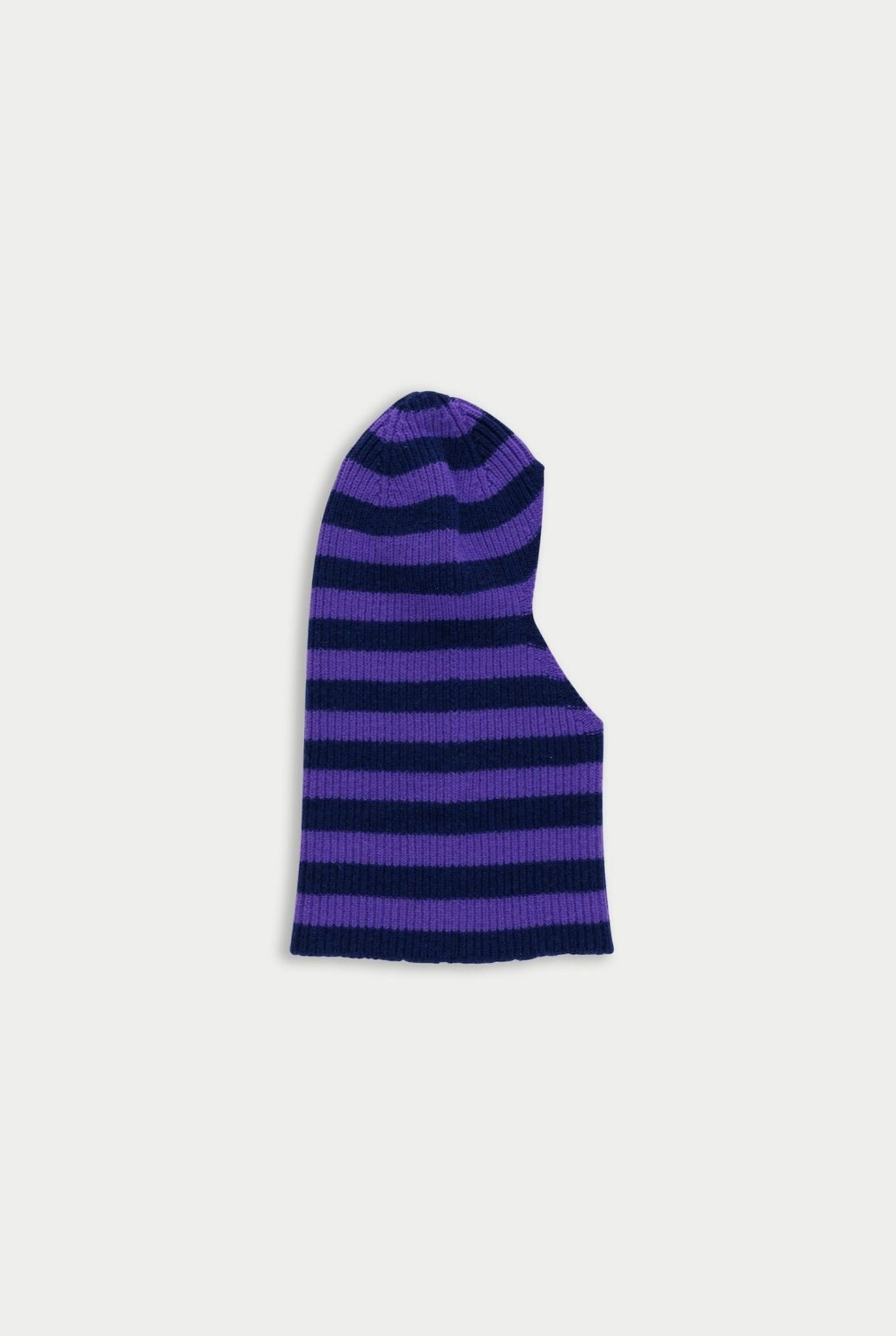 Gaston Ribbed Striped Balaclava Purple/Navy