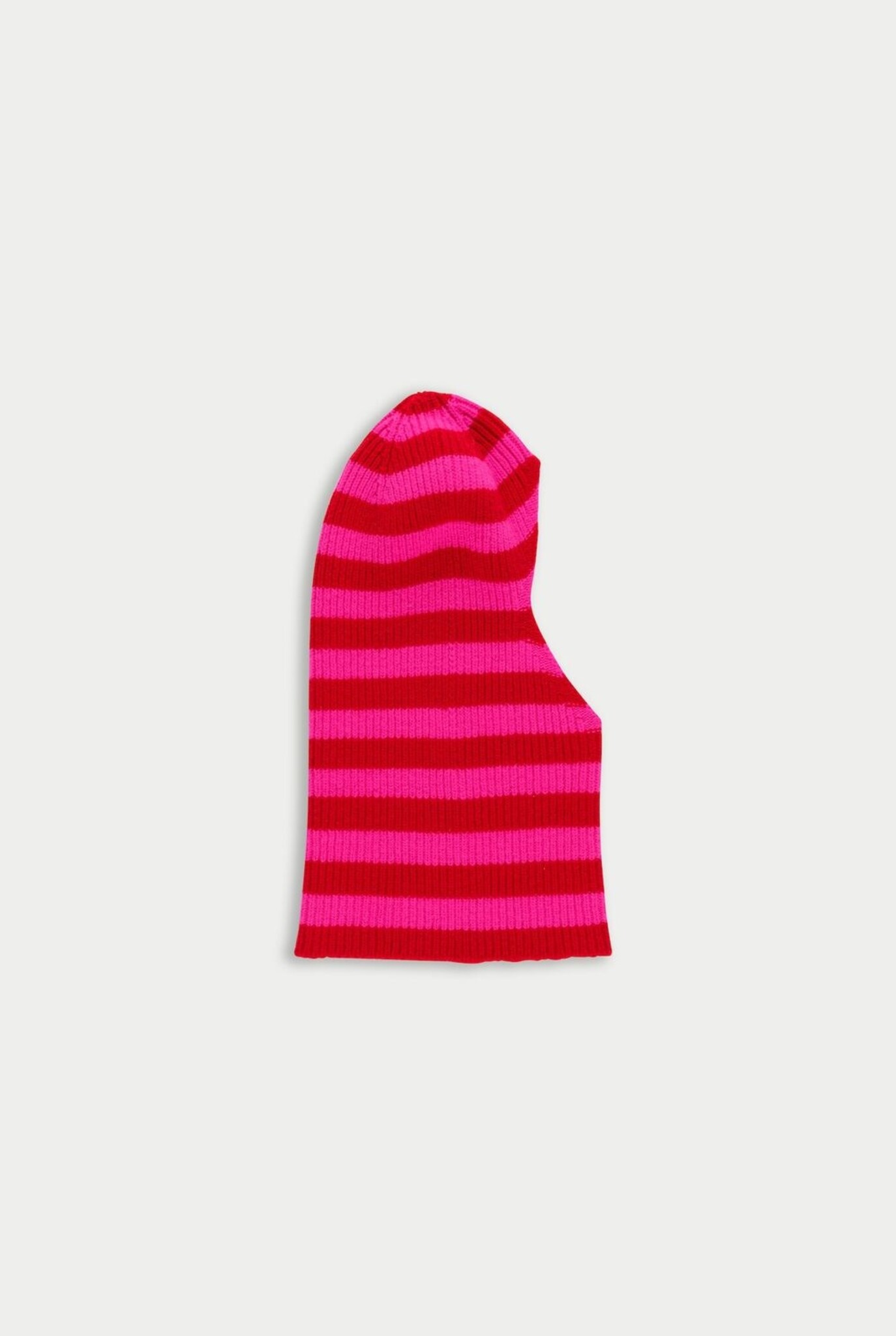 Gaston Ribbed Striped Balaclava Neon Pink/Red