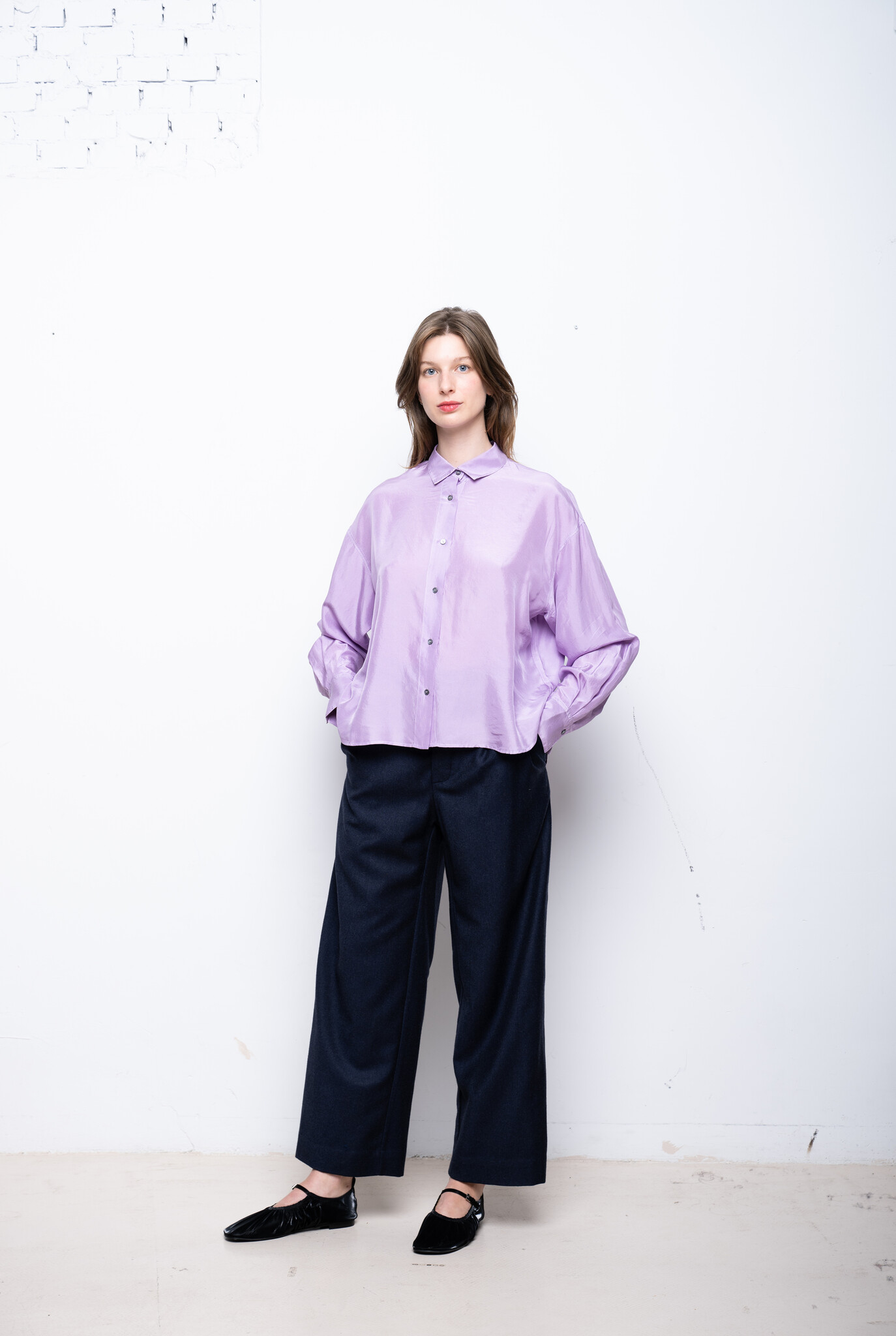 British Flannel Willa Trouser Dark Navy