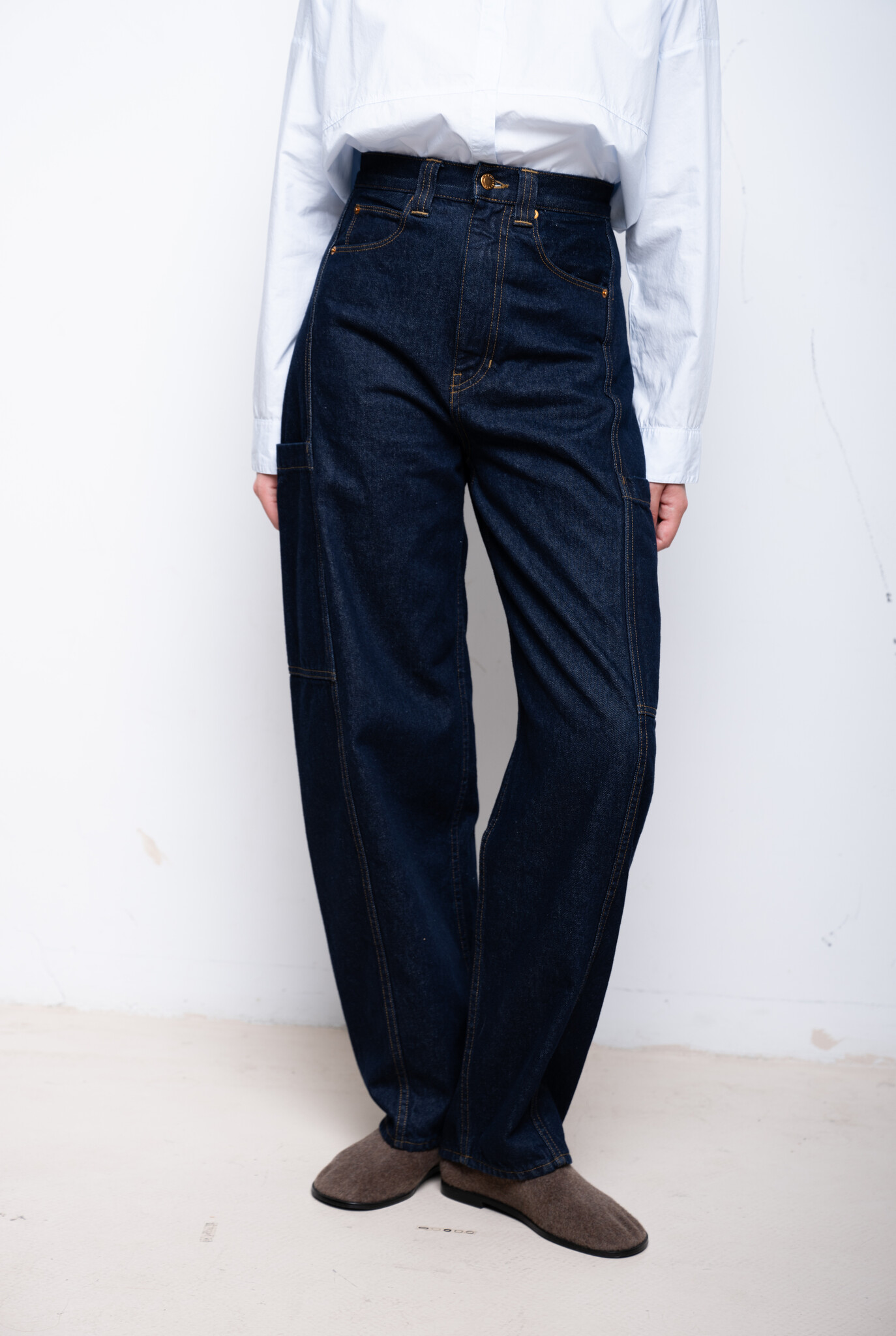 The baggy painter jeans raw rinse