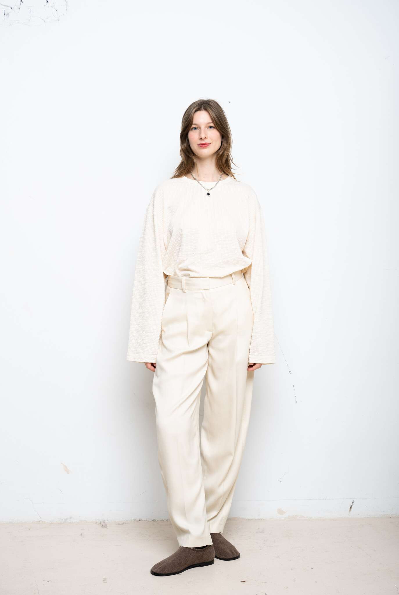 germain pant viscose twill oat