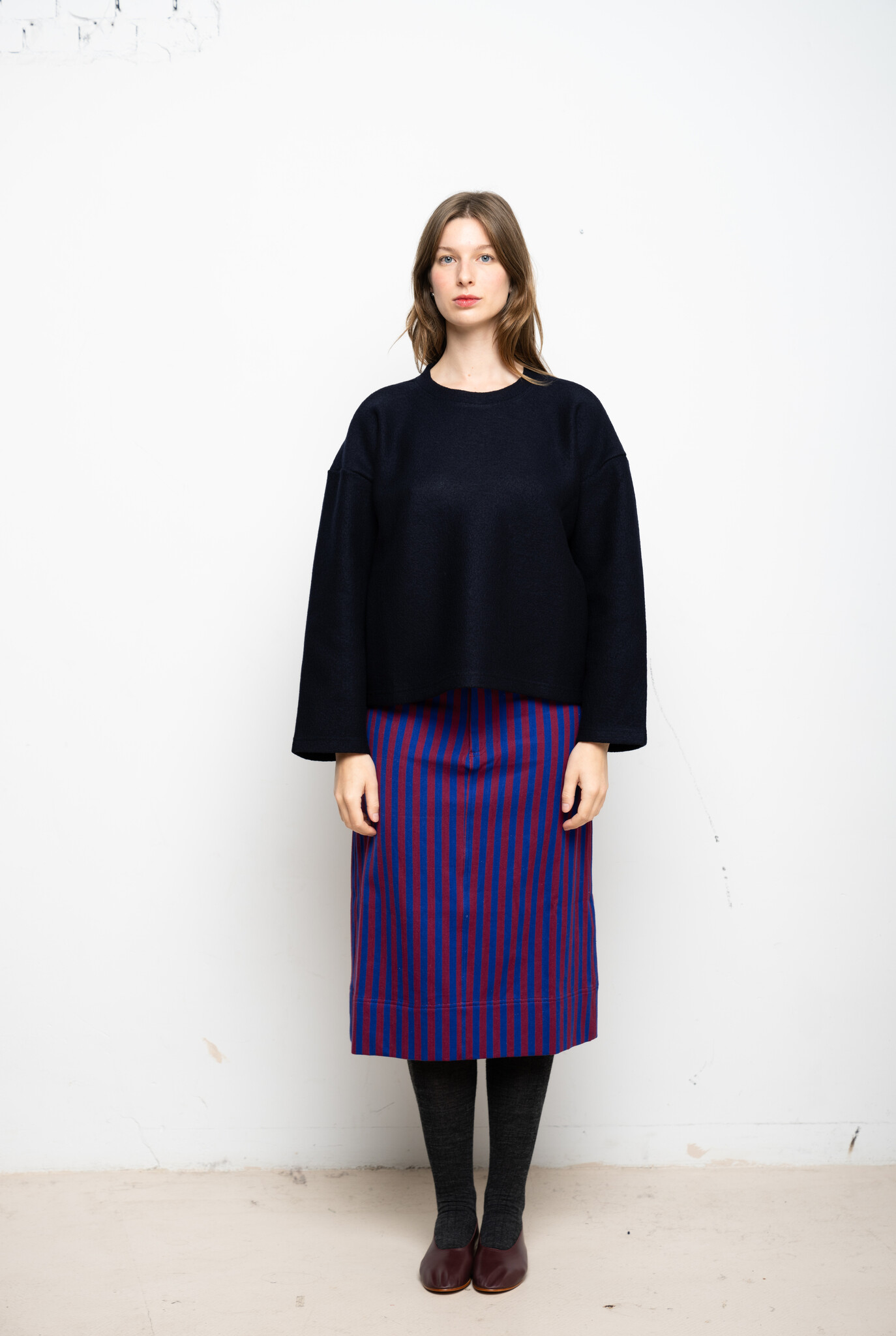 Skirt Rose L'arbre Stripe Prune