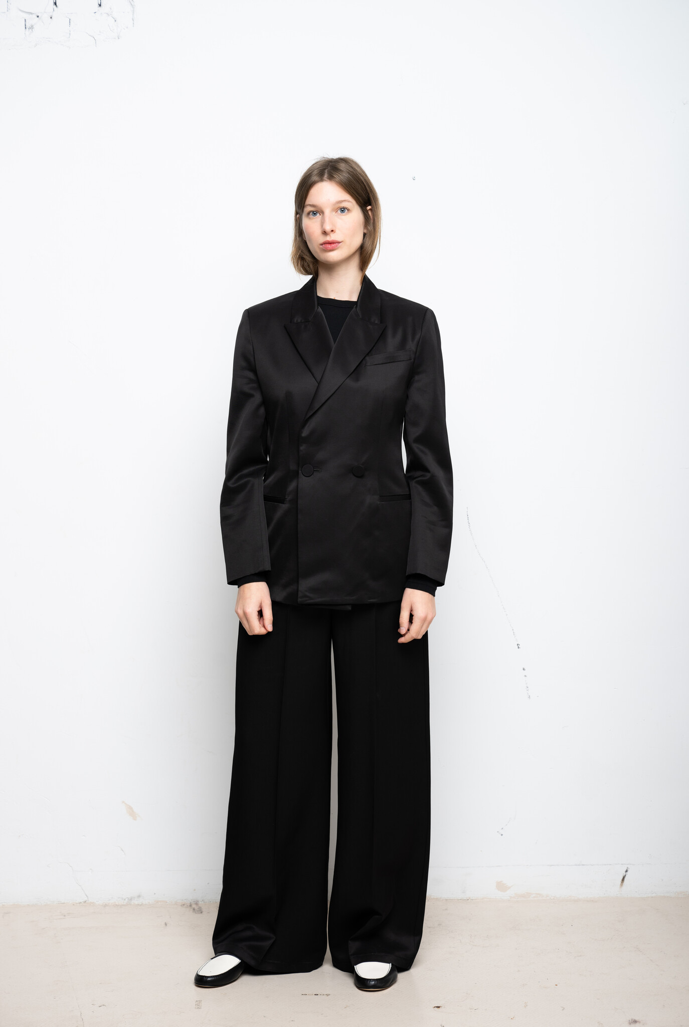 Viscose wool tuxedo jacket Nero