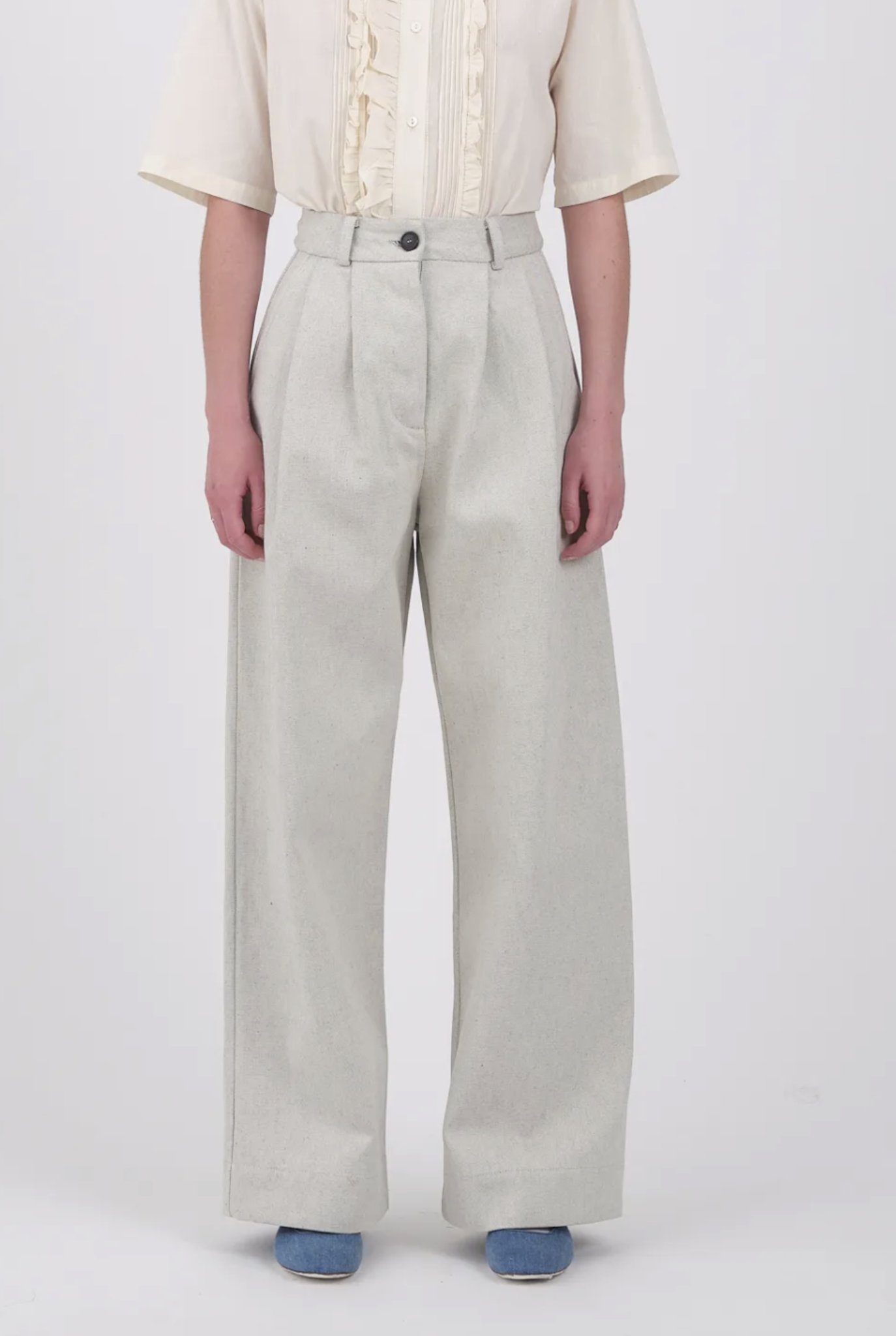 Japanese Denim Mara Jean Ecru Black