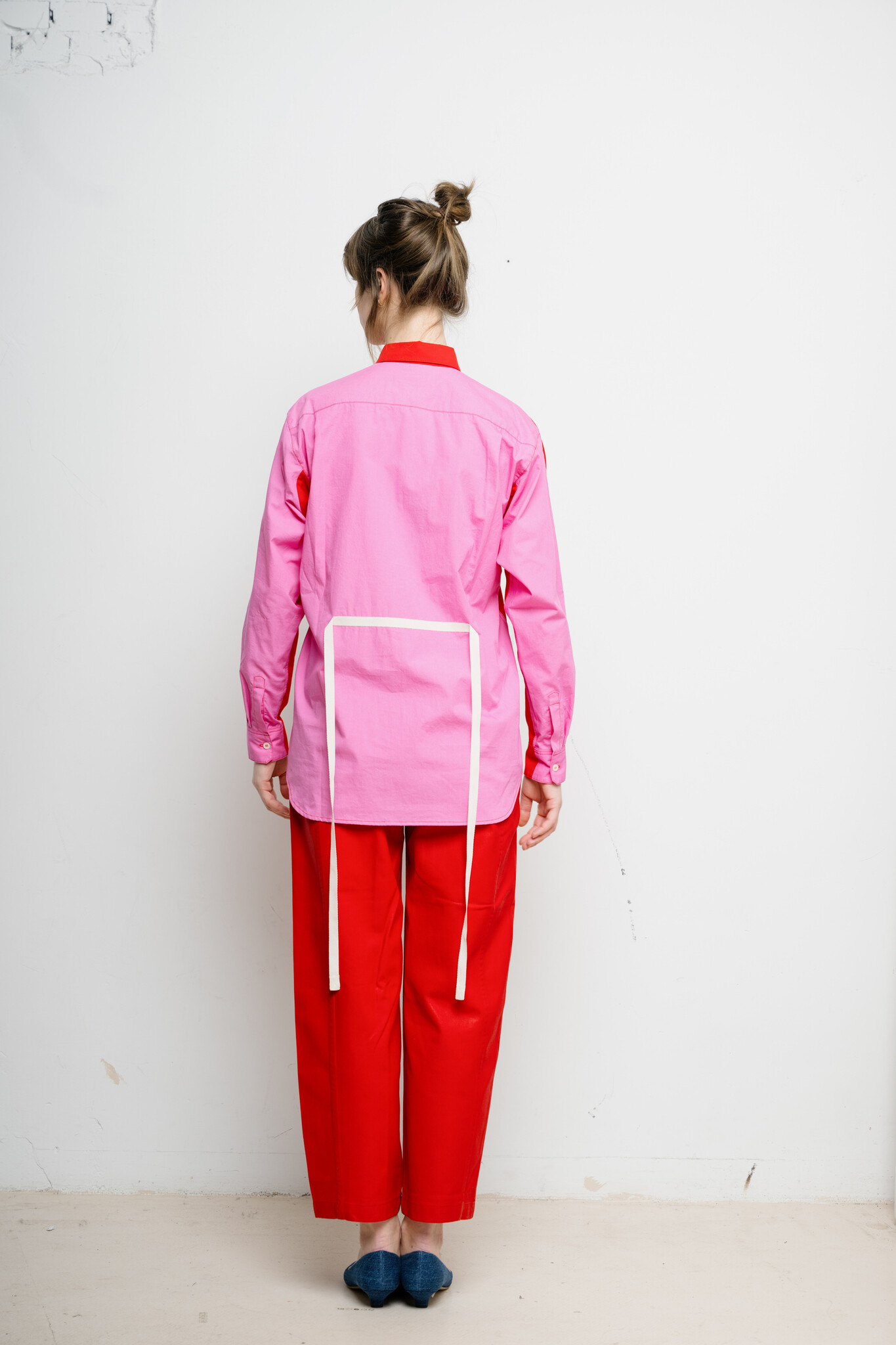 June Patched Shirt Lipstick Red / Pink