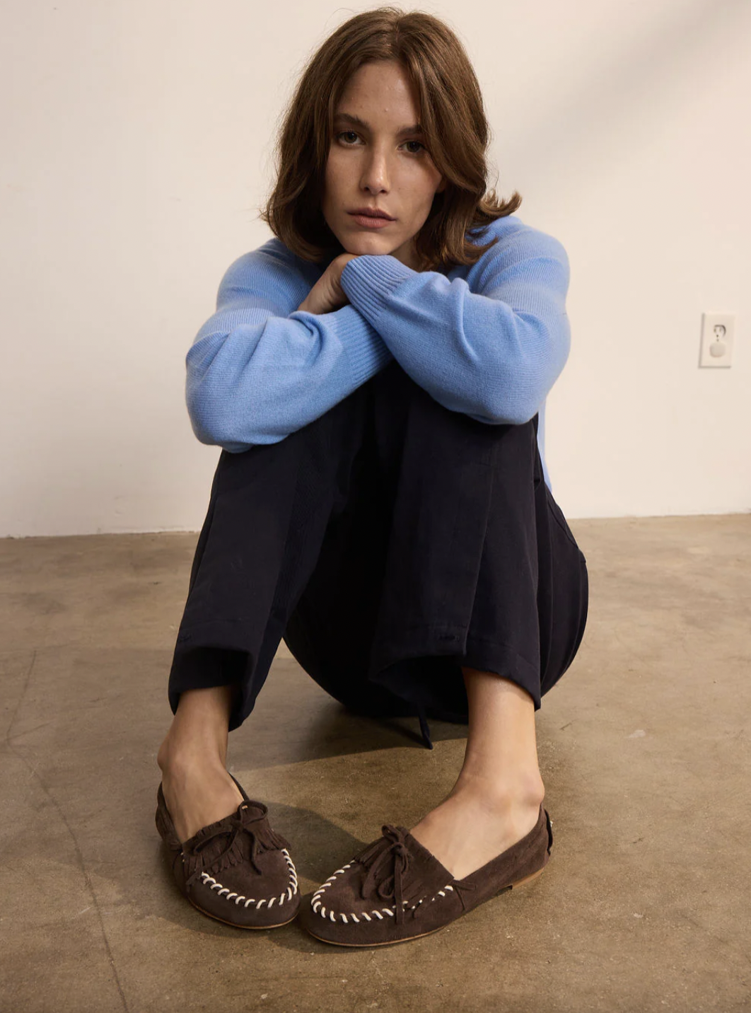 Camp loafer brown suede