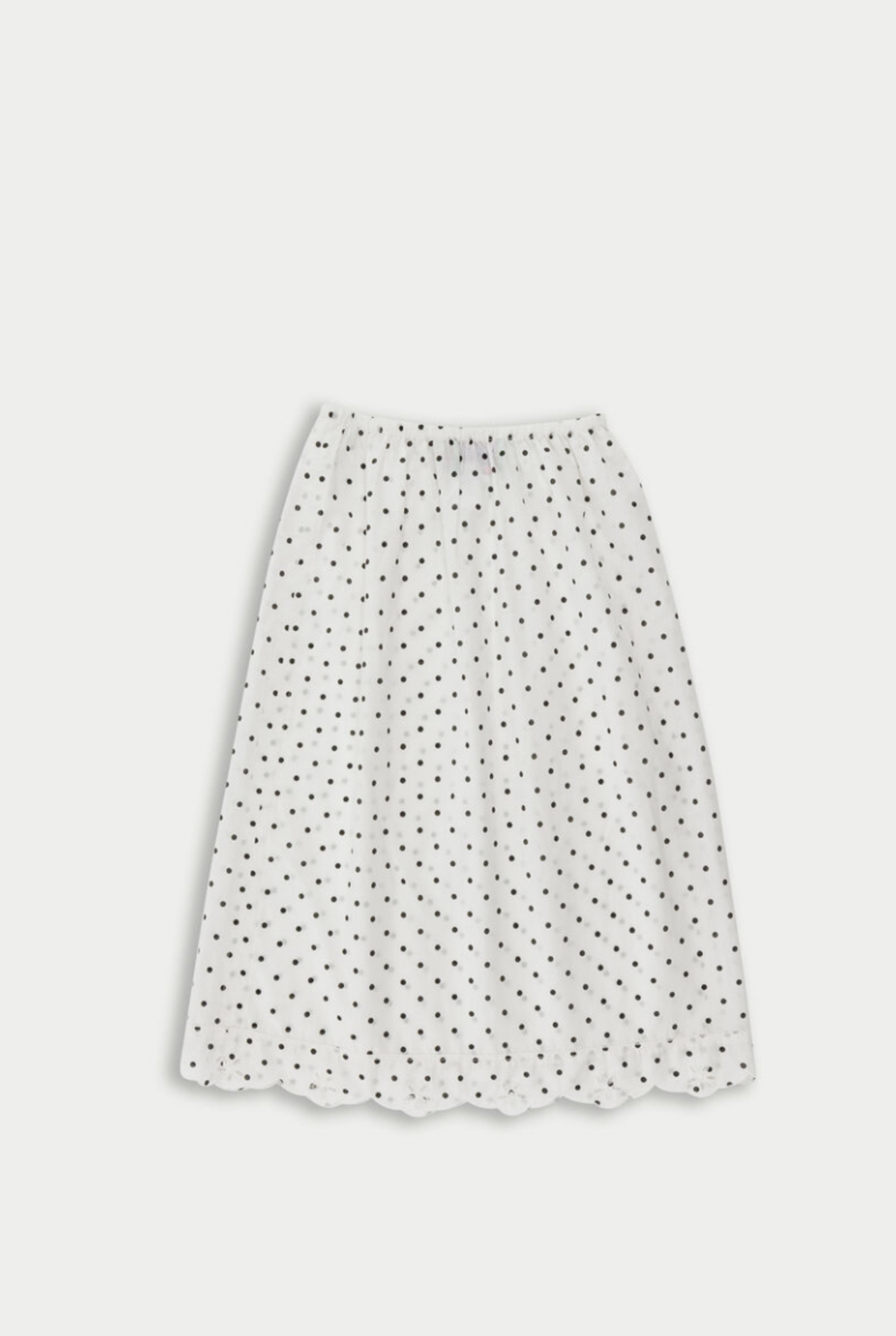 Piano Lingerie Styled Slip Skirt White/Black Spots